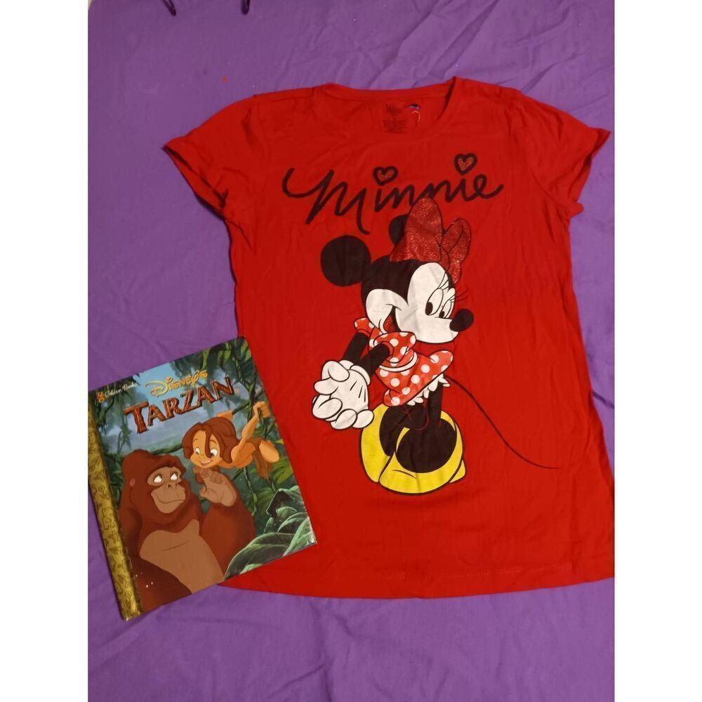 Minnie Mouse Girls Top - Size: L (0659) includes Disney's book: "Tarzan"
